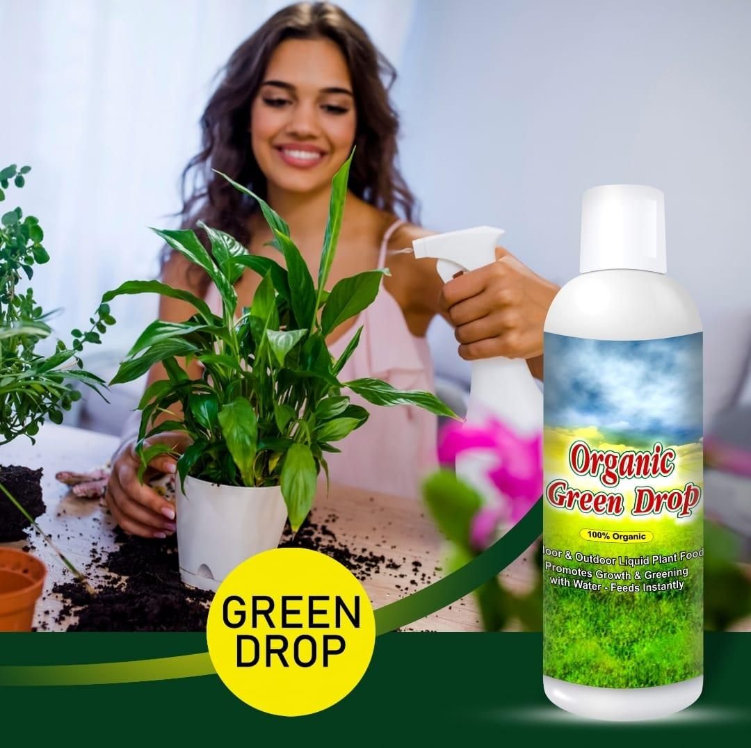 Organic Green Drop Plant Food Liquid Fertilizer For Plant Growth & Greening Pack of 1