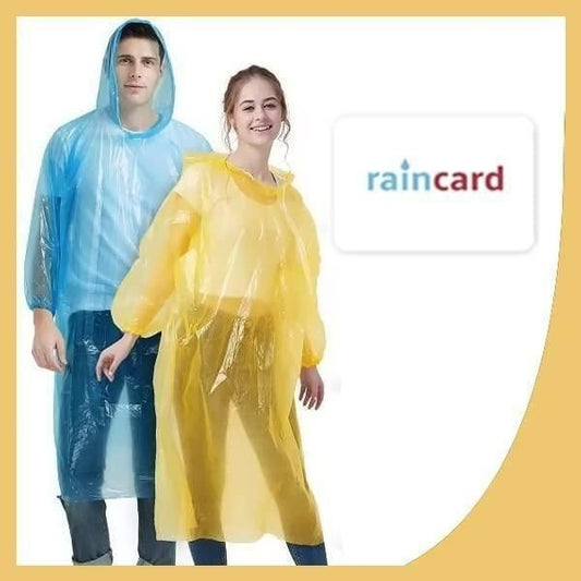 Wallet Rain Card Rain Coat for Adults (Set of 5) Multicolour.